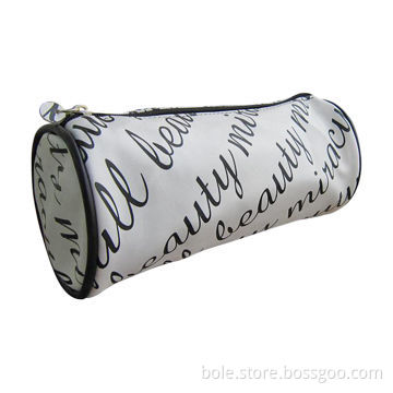 Pencil bag, made of PU, nylon zipper closure and piping
